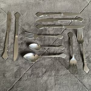 Stanley Roberts DORCHESTER Stainless Rogers Burnished Flatware Lot Of 10